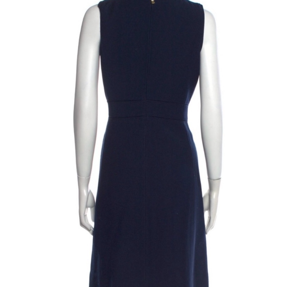 Tory Burch Blue with Gold Hardware with Embossment Dress EUC Size 4 - Picture 3 of 11